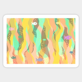 Life at the bottom of the ocean, underwater print Sticker